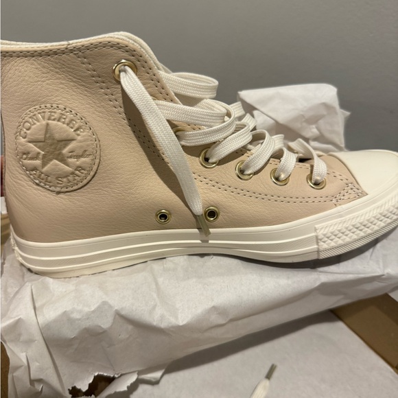 Converse Cream High-Top Sneakers - Picture 1 of 5